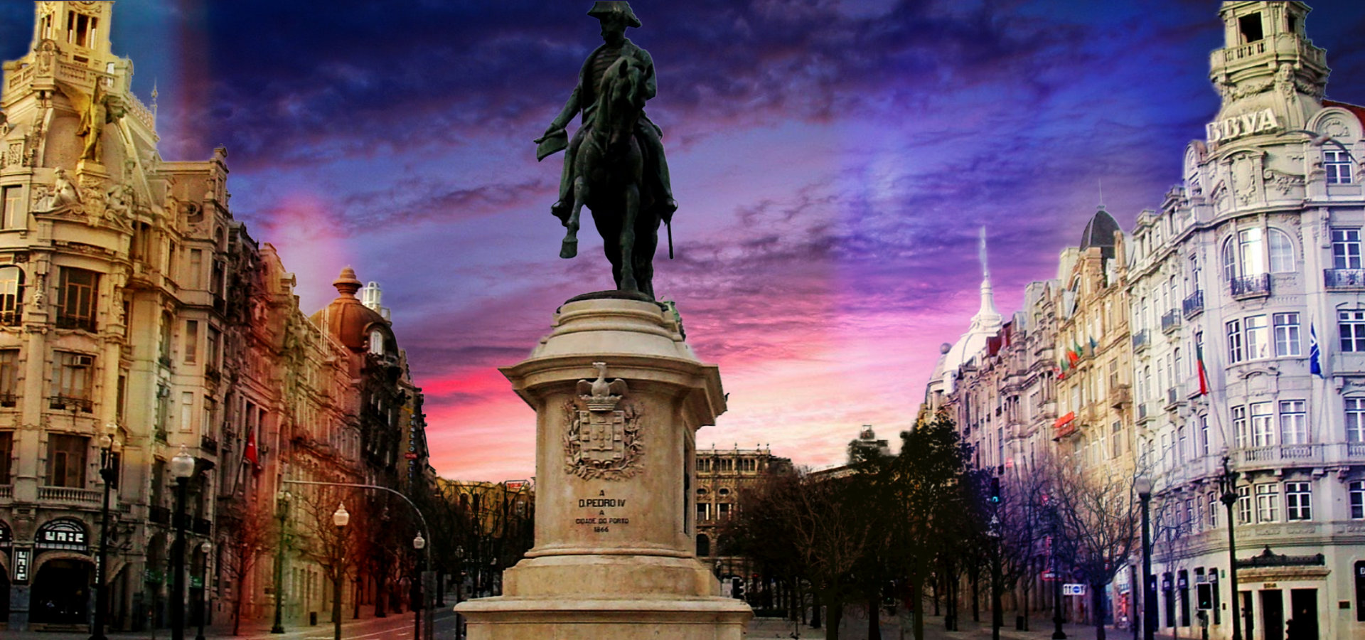 Praça da liberdade e Avenida dos Aliados